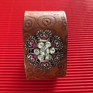 Uniquely designed handmade leather cuff